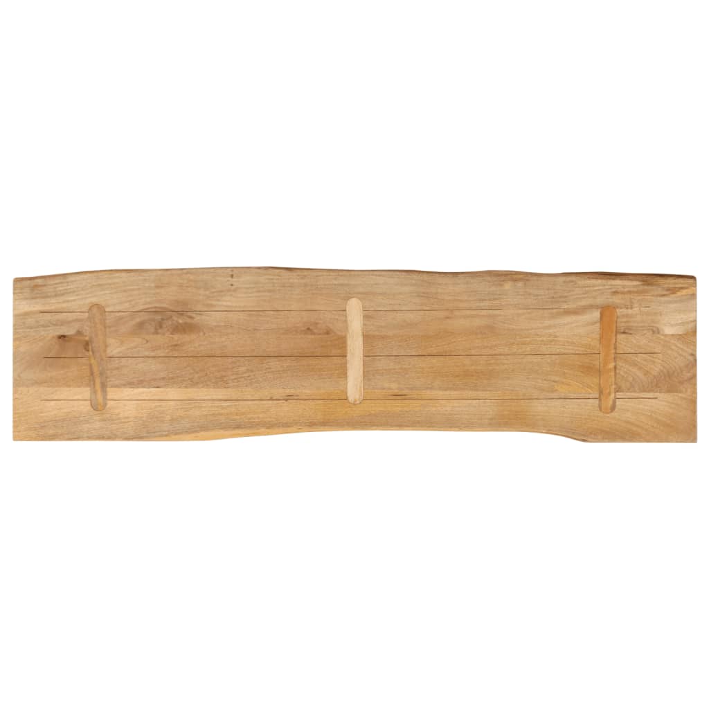 vidaXL Table Top 160x40x3.8 cm Live Edge Solid Wood Mango