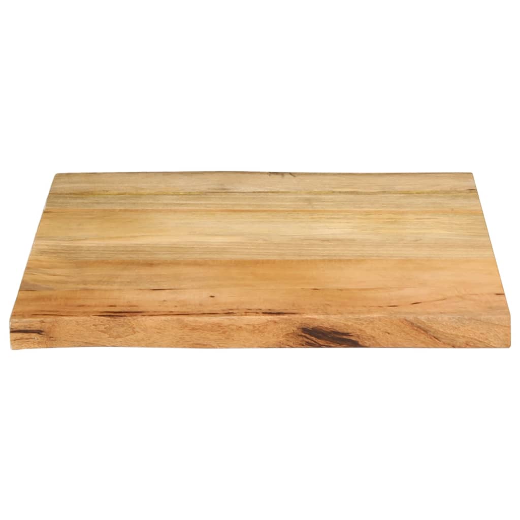 vidaXL Table Top 60x60x3.8 cm Live Edge Solid Wood Mango