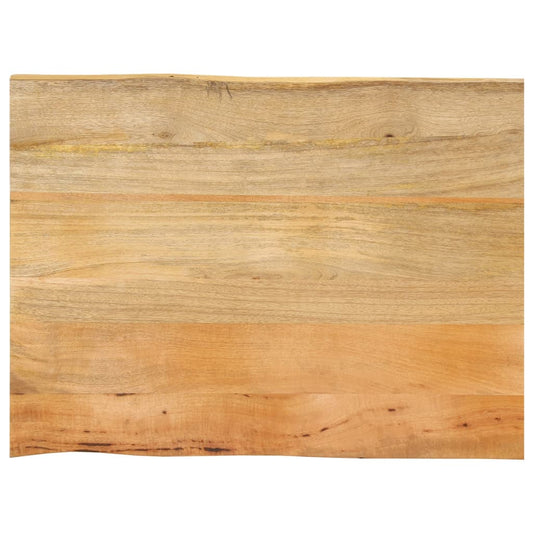 vidaXL Table Top 90x60x3.8 cm Live Edge Solid Wood Mango