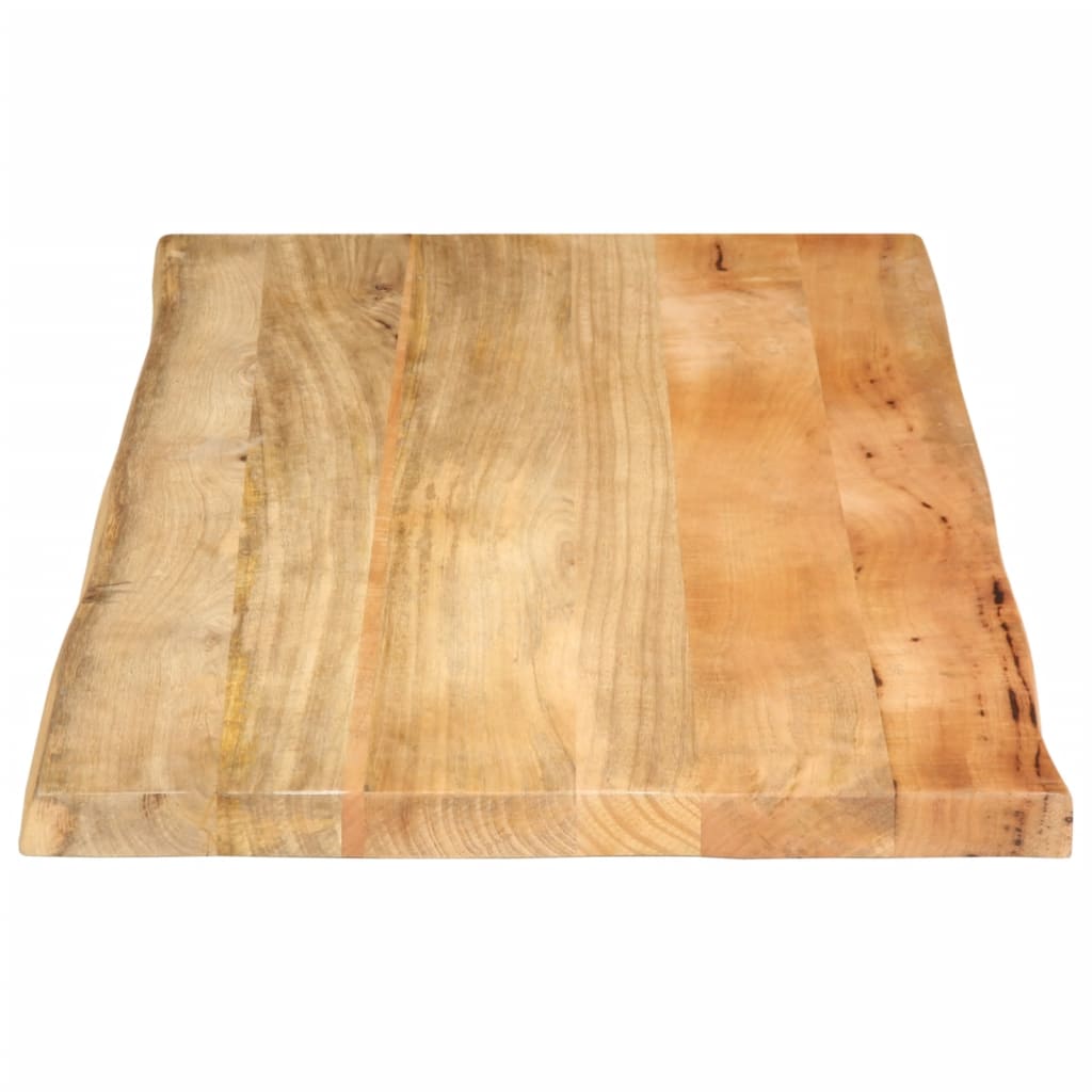 vidaXL Table Top 120x60x3.8 cm Live Edge Solid Wood Mango