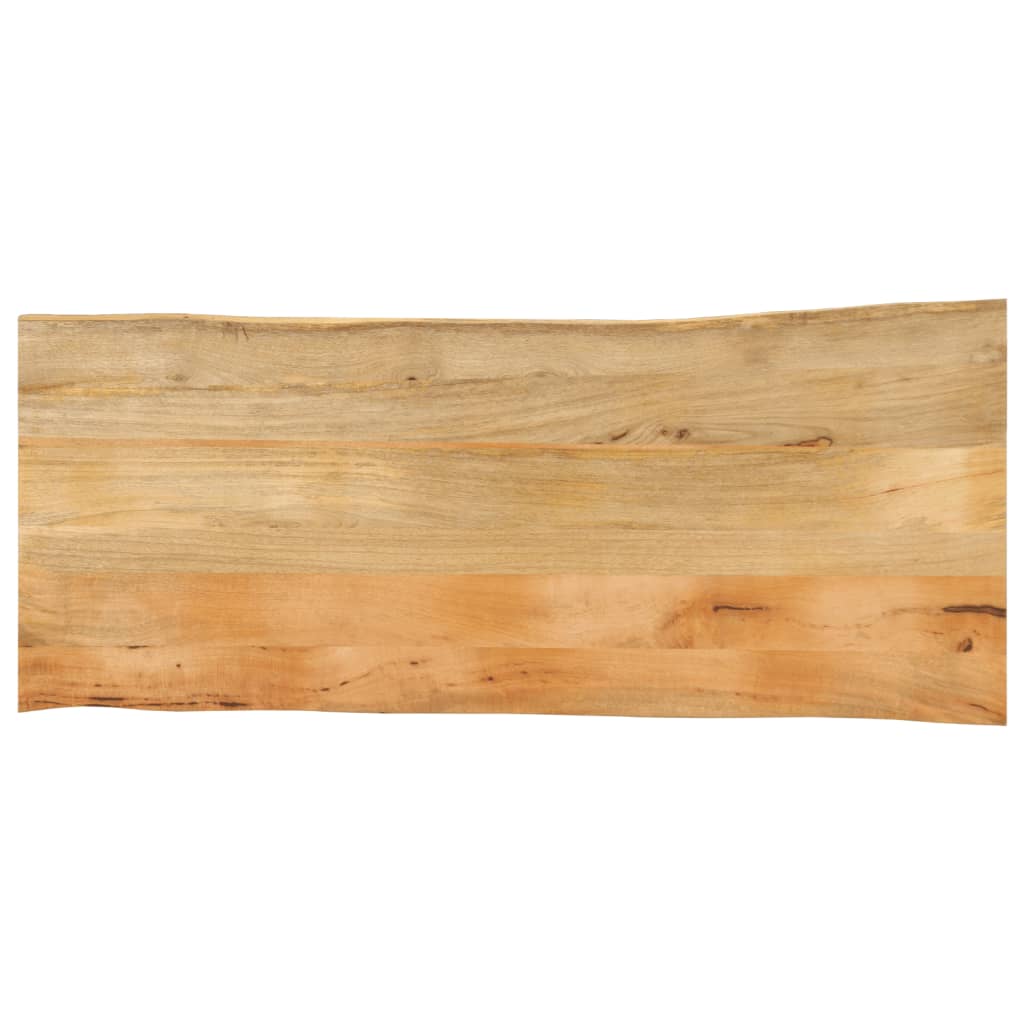 vidaXL Table Top 140x60x3.8 cm Live Edge Solid Wood Mango