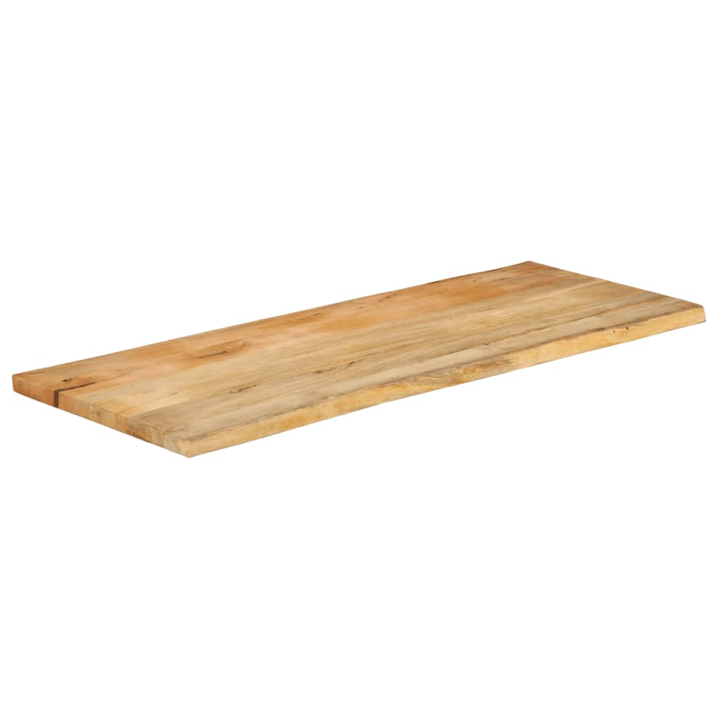 vidaXL Table Top 140x60x3.8 cm Live Edge Solid Wood Mango