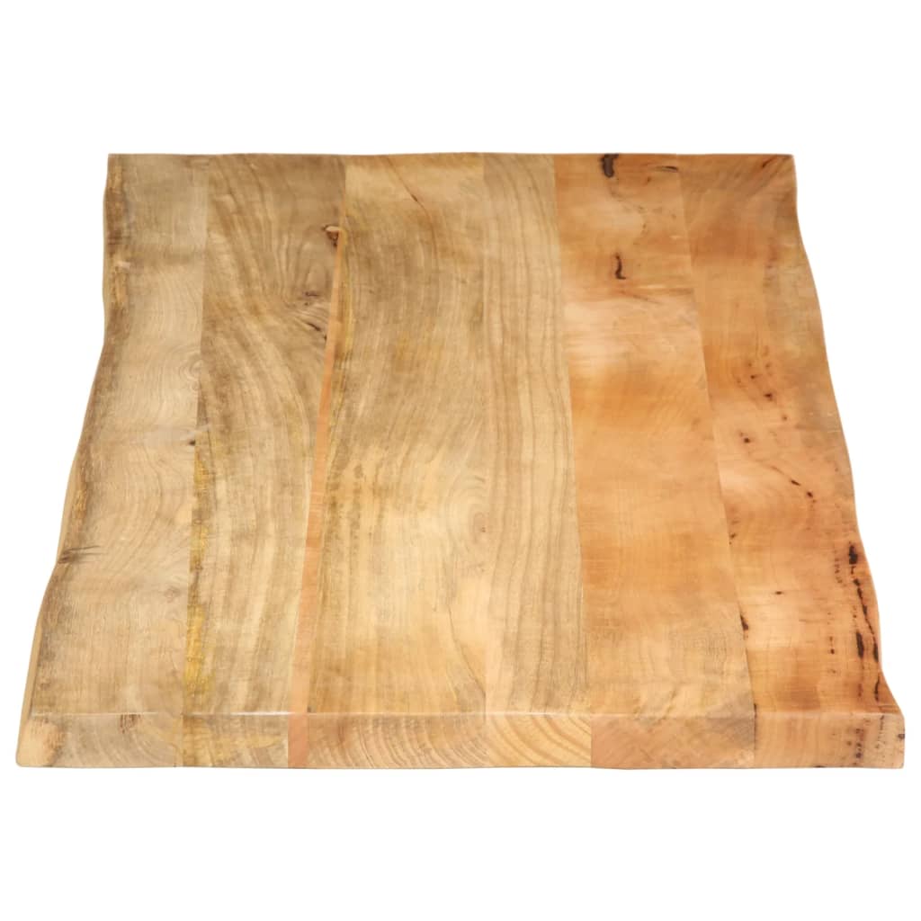 vidaXL Table Top 140x60x3.8 cm Live Edge Solid Wood Mango