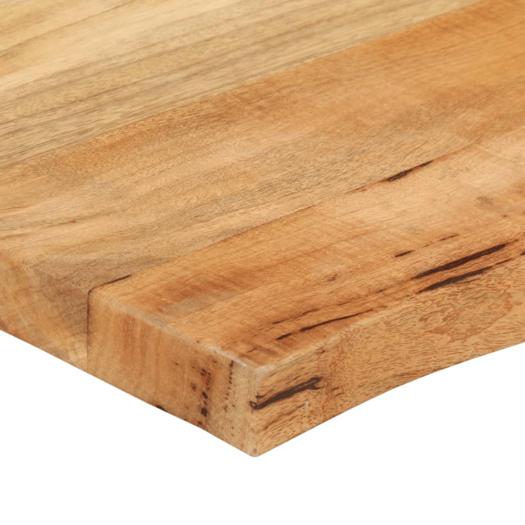 vidaXL Table Top 140x60x3.8 cm Live Edge Solid Wood Mango