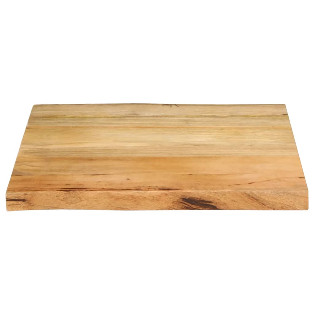 vidaXL Table Top 80x80x3.8 cm Live Edge Solid Wood Mango