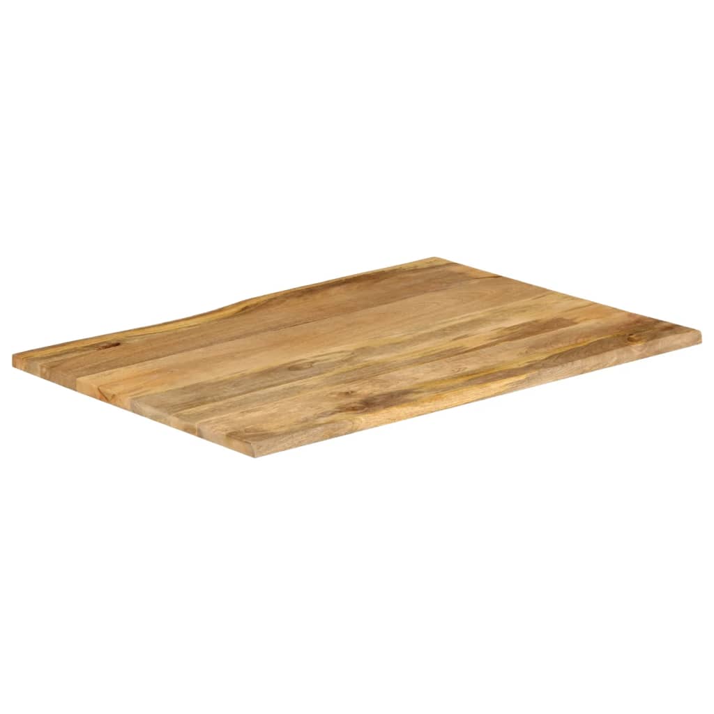 vidaXL Table Top 110x80x3.8 cm Live Edge Solid Wood Mango