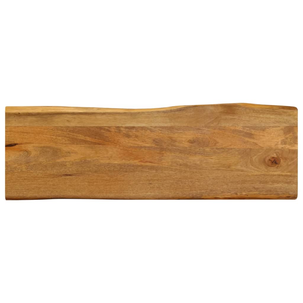 vidaXL Table Top 110x40x2.5 cm Live Edge Solid Wood Mango