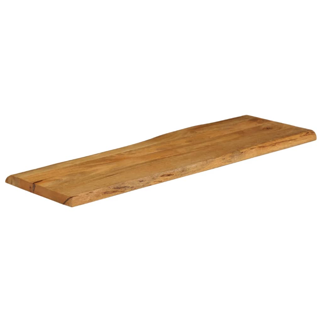 vidaXL Table Top 110x40x2.5 cm Live Edge Solid Wood Mango