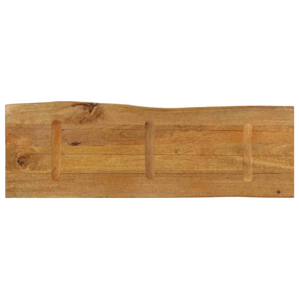 vidaXL Table Top 110x40x2.5 cm Live Edge Solid Wood Mango