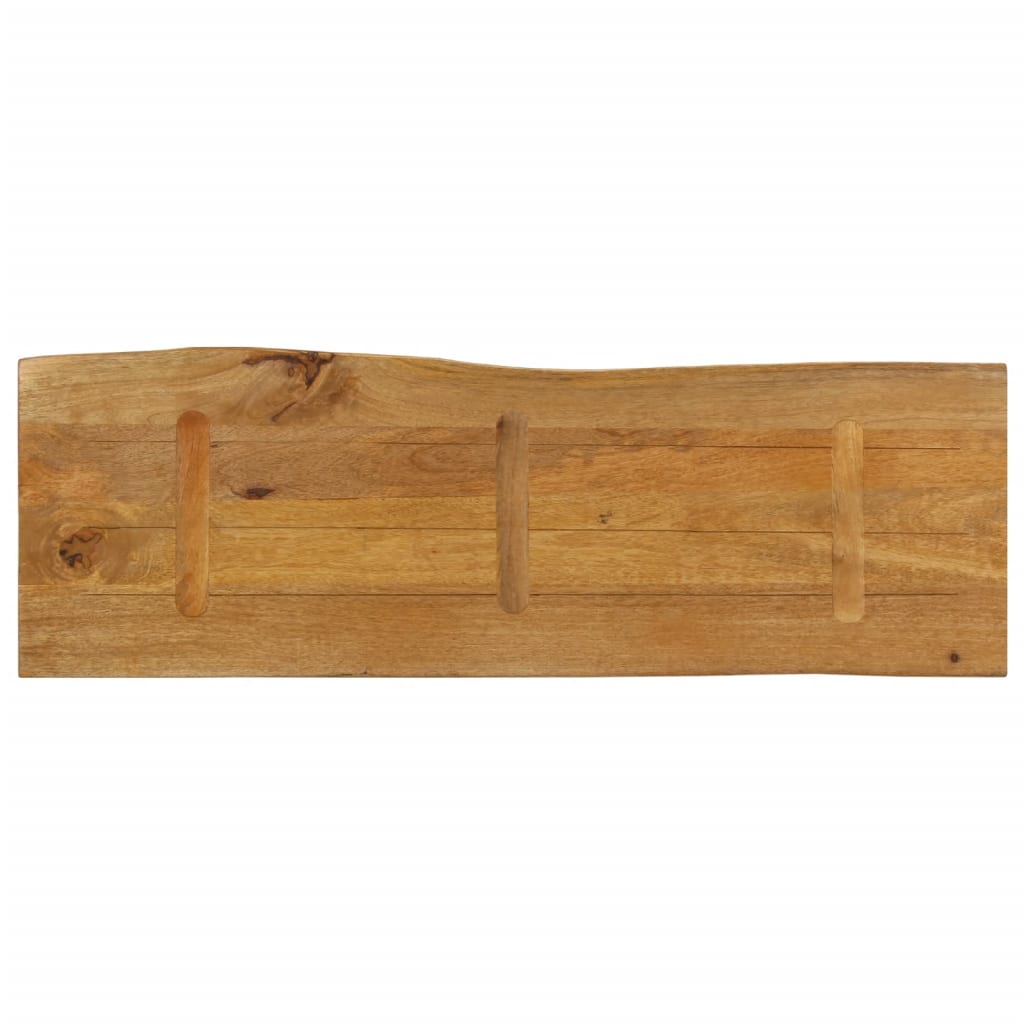 vidaXL Table Top 120x40x2.5 cm Live Edge Solid Wood Mango