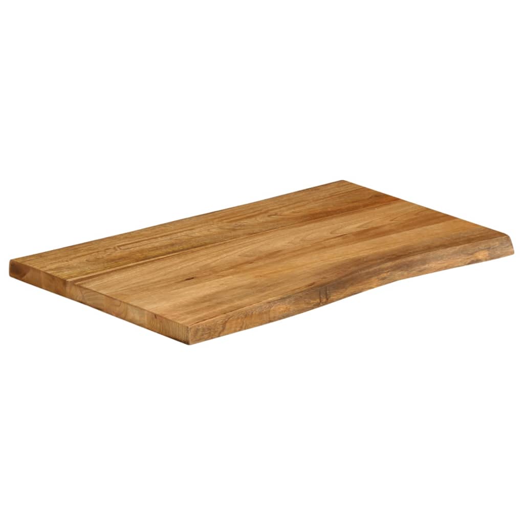 vidaXL Table Top 80x60x2.5 cm Live Edge Solid Wood Mango