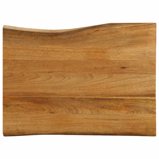 vidaXL Table Top 90x60x2.5 cm Live Edge Solid Wood Mango