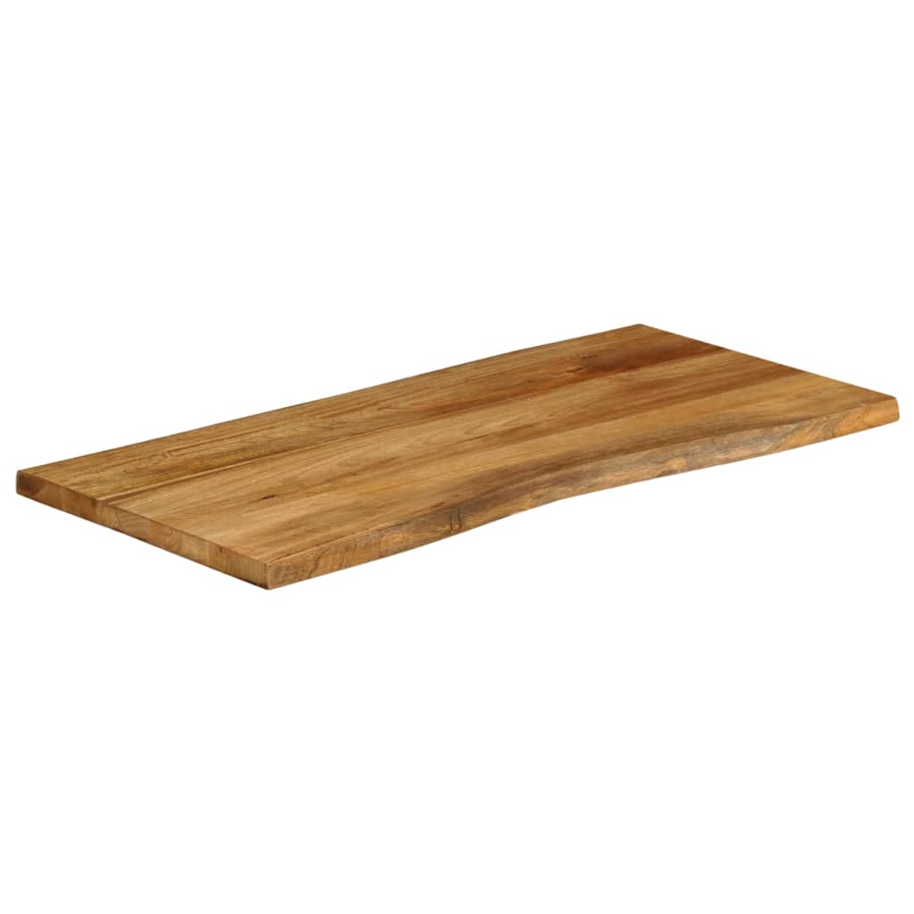 vidaXL Table Top 110x60x2.5 cm Live Edge Solid Wood Mango