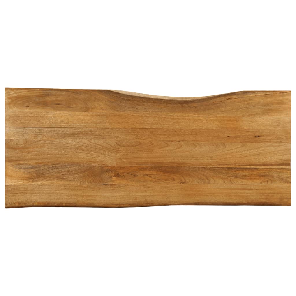 vidaXL Table Top 140x60x2.5 cm Live Edge Solid Wood Mango