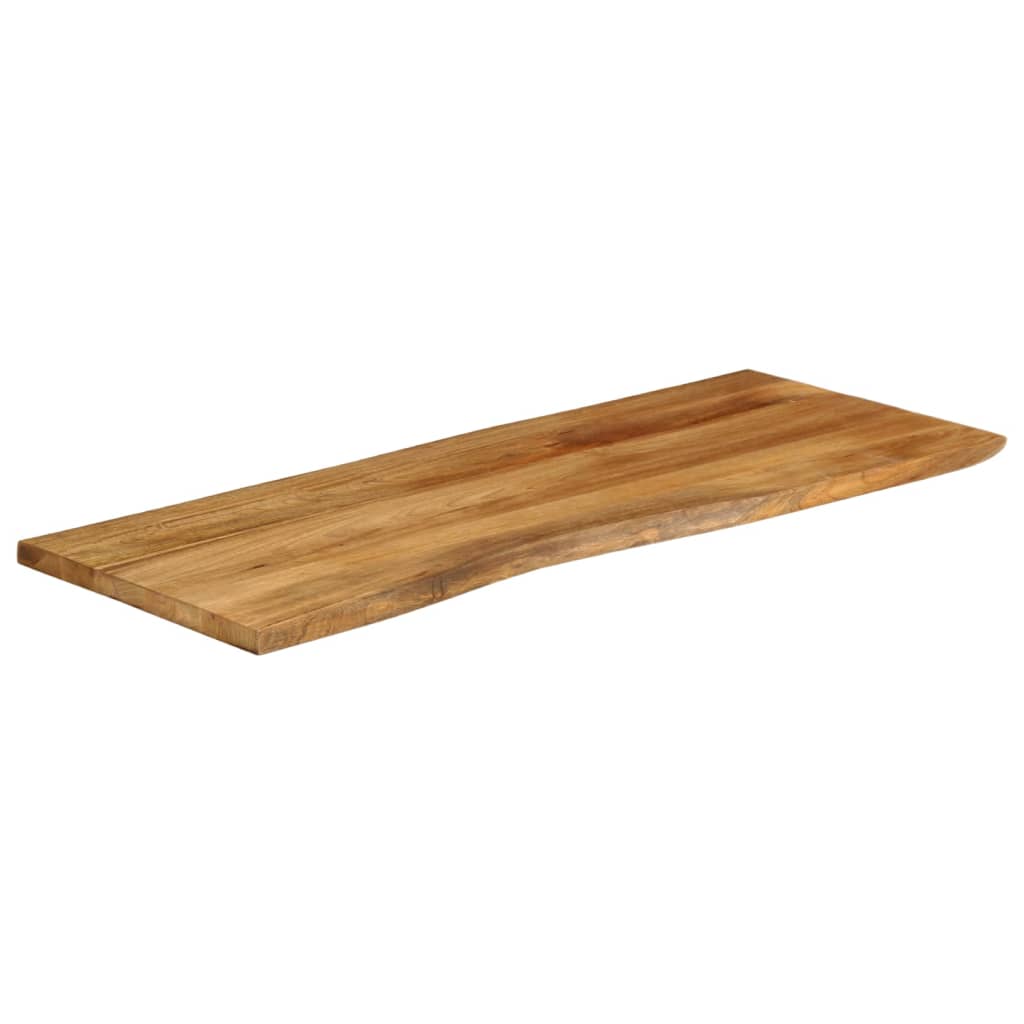 vidaXL Table Top 140x60x2.5 cm Live Edge Solid Wood Mango