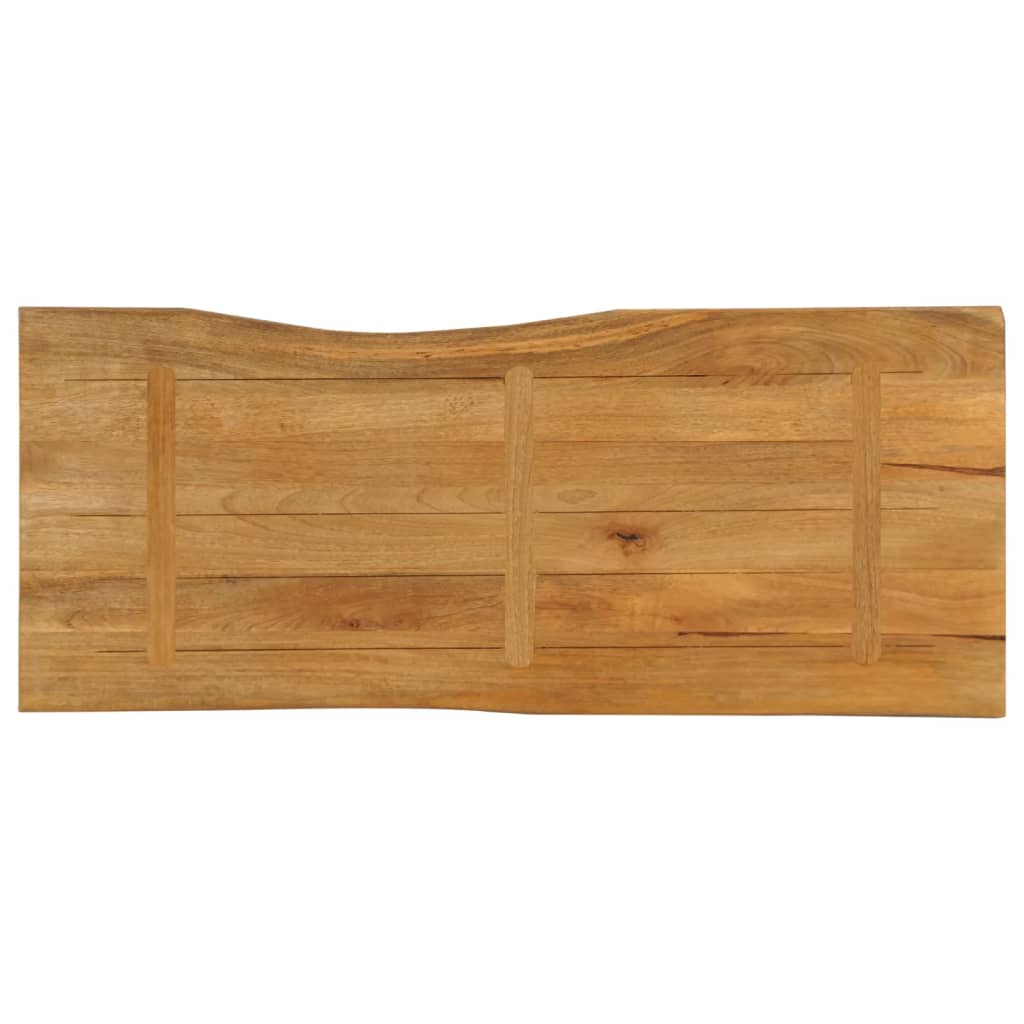 vidaXL Table Top 140x60x2.5 cm Live Edge Solid Wood Mango