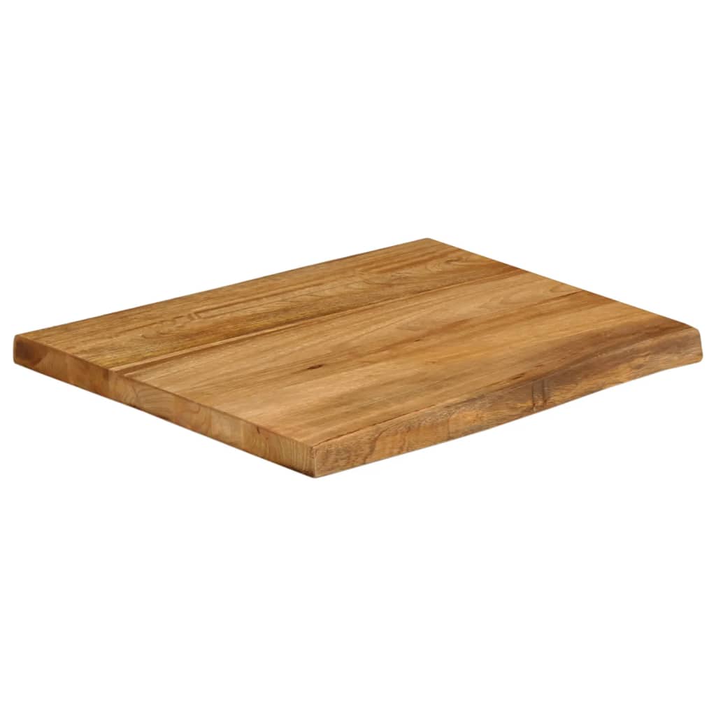 vidaXL Table Top 80x80x2.5 cm Live Edge Solid Wood Mango