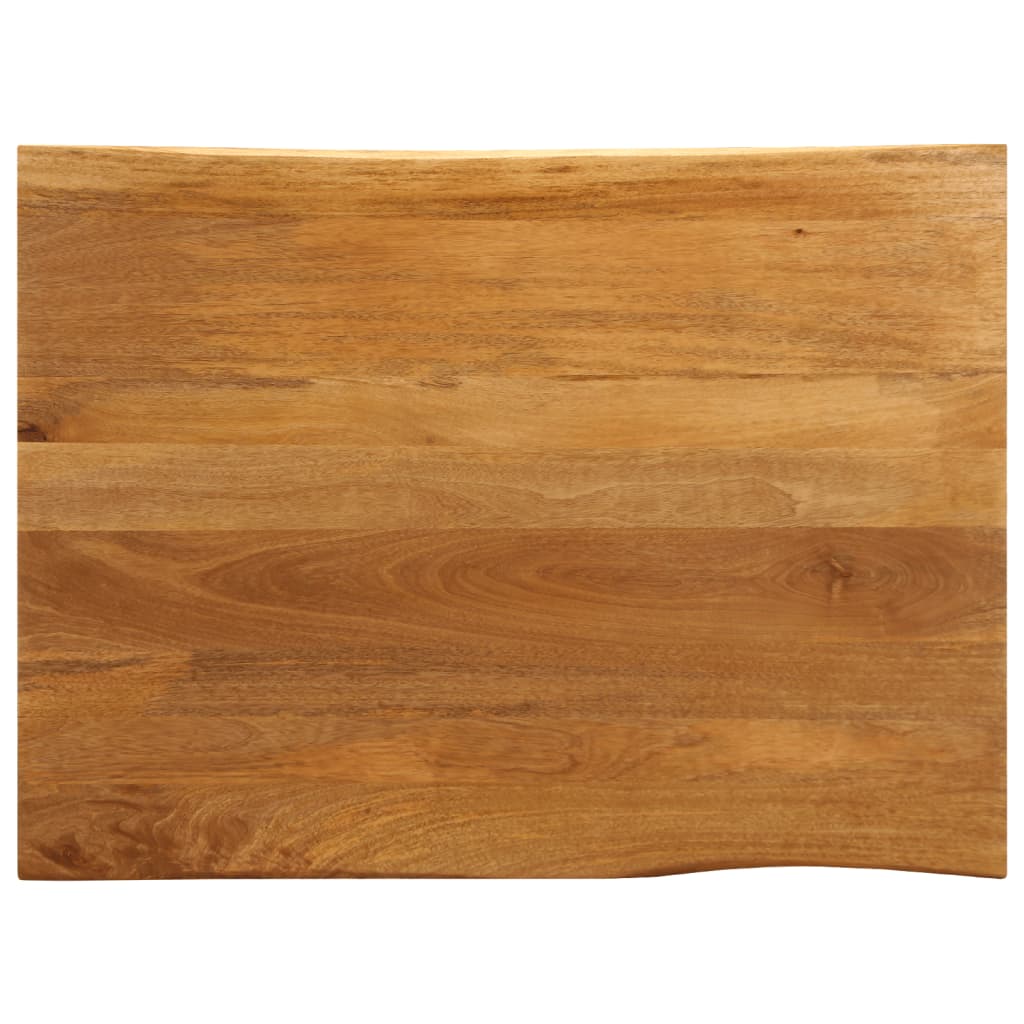 vidaXL Table Top 110x80x2.5 cm Live Edge Solid Wood Mango