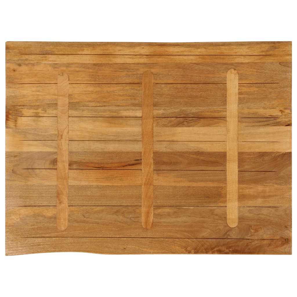 vidaXL Table Top 110x80x2.5 cm Live Edge Solid Wood Mango