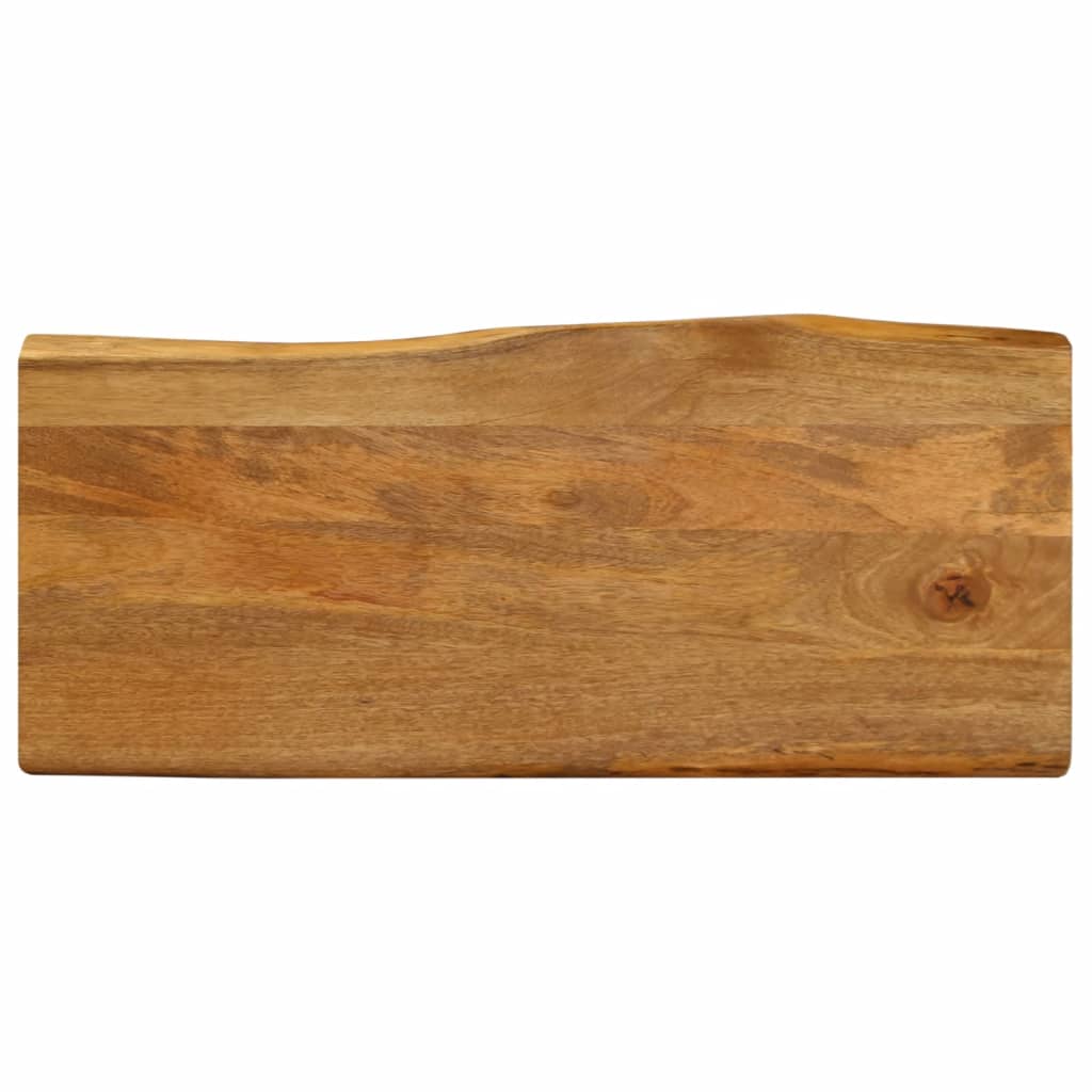 vidaXL Table Top 80x40x3.8 cm Live Edge Solid Wood Mango