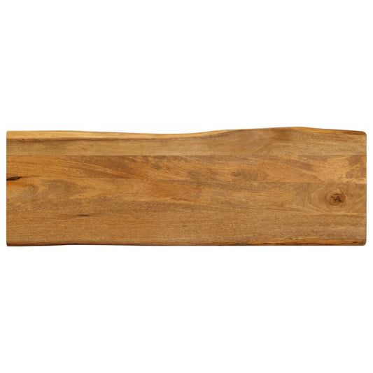 vidaXL Table Top 110x40x3.8 cm Live Edge Solid Wood Mango