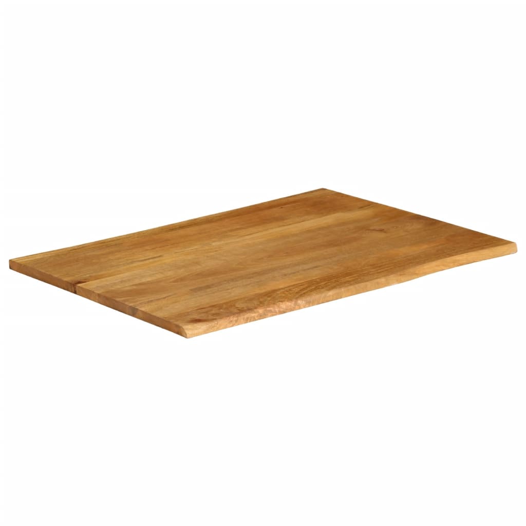 vidaXL Table Top 110x80x3.8 cm Live Edge Solid Wood Mango