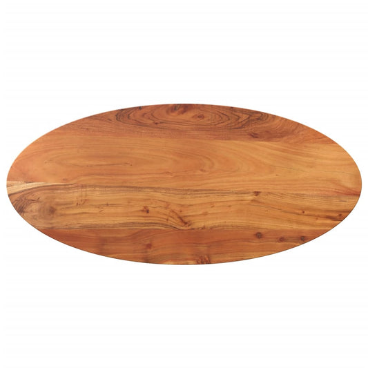 Table Top 80x40x2.5 cm Oval Solid Wood Acacia