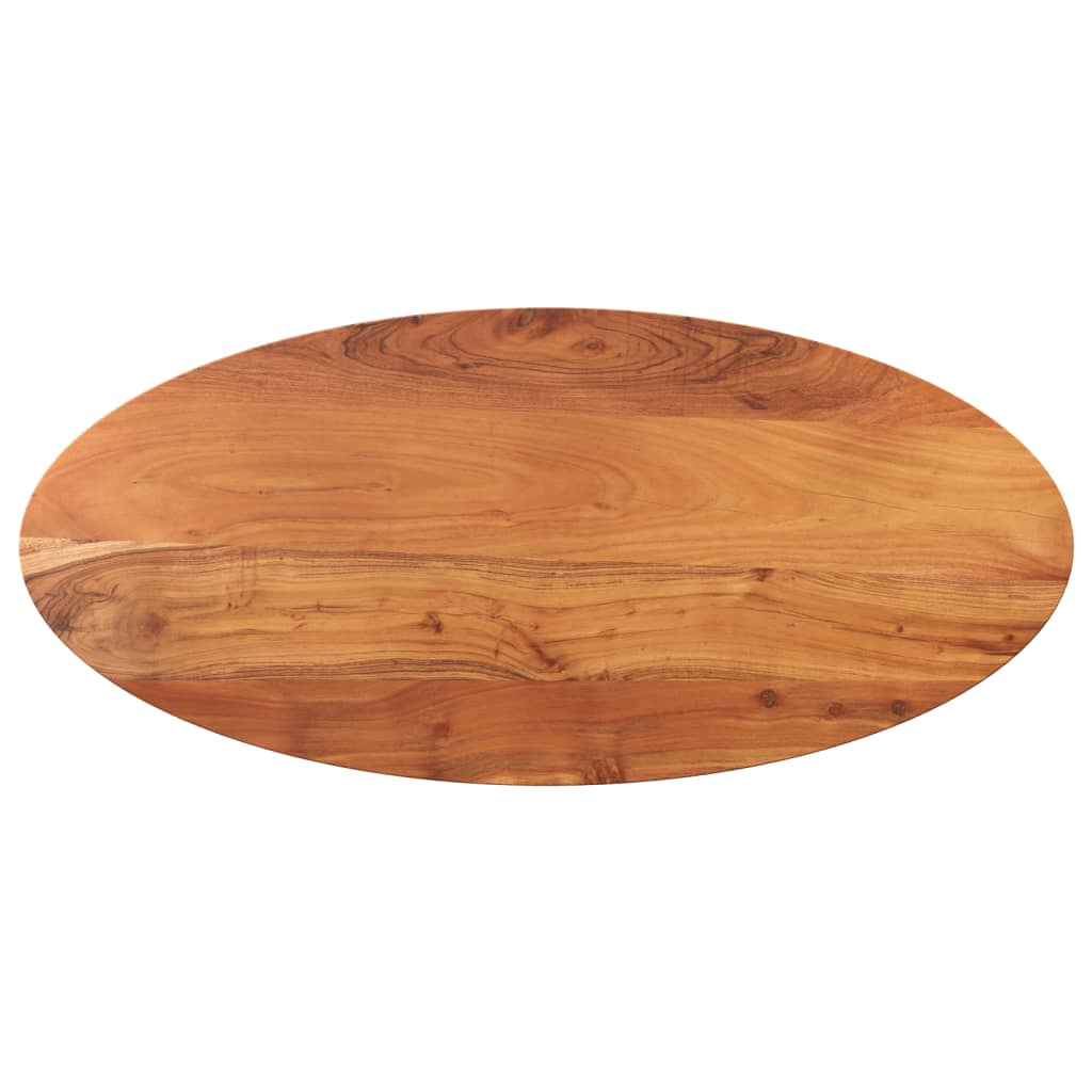 Table Top 100x50x3.8 cm Oval Solid Wood Acacia