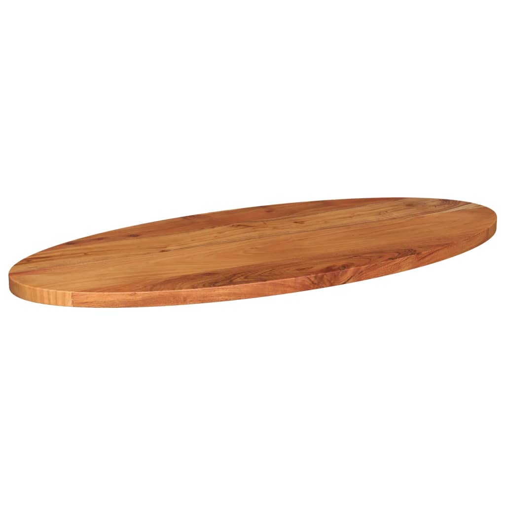 Table Top 100x50x3.8 cm Oval Solid Wood Acacia