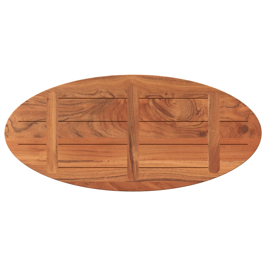 Table Top 120x50x3.8 cm Oval Solid Wood Acacia