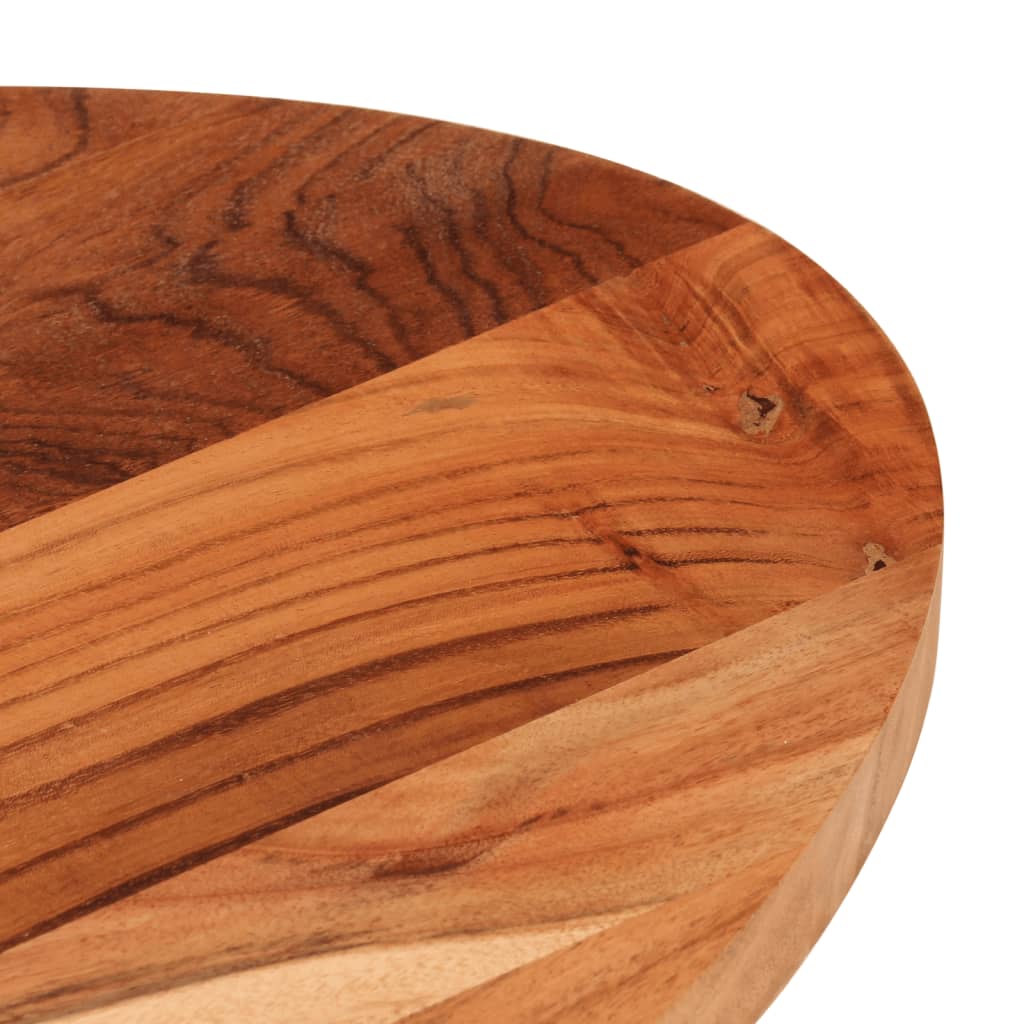 Table Top 120x50x3.8 cm Oval Solid Wood Acacia
