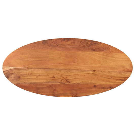 Table Top 140x60x3.8 cm Oval Solid Wood Acacia