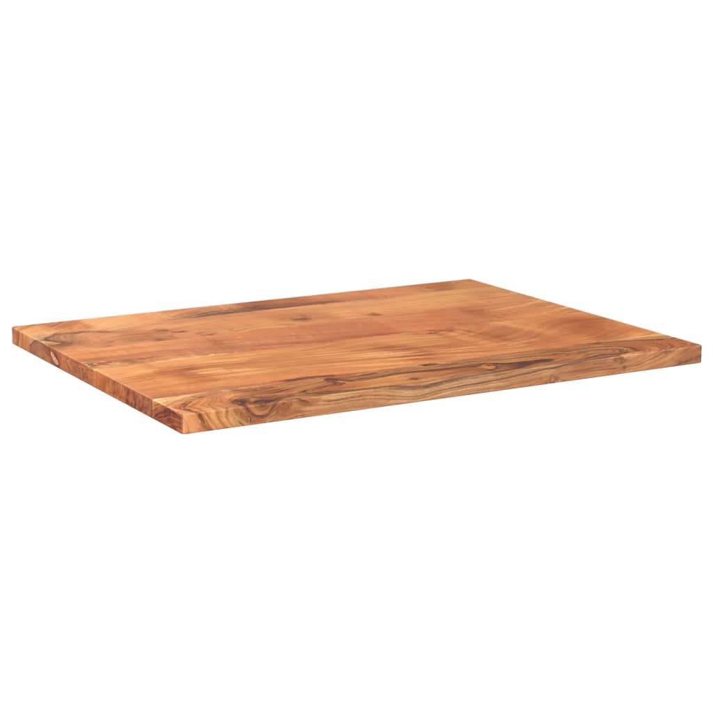 Table Top 90x70x2.5 cm Rectangular Solid Wood Acacia