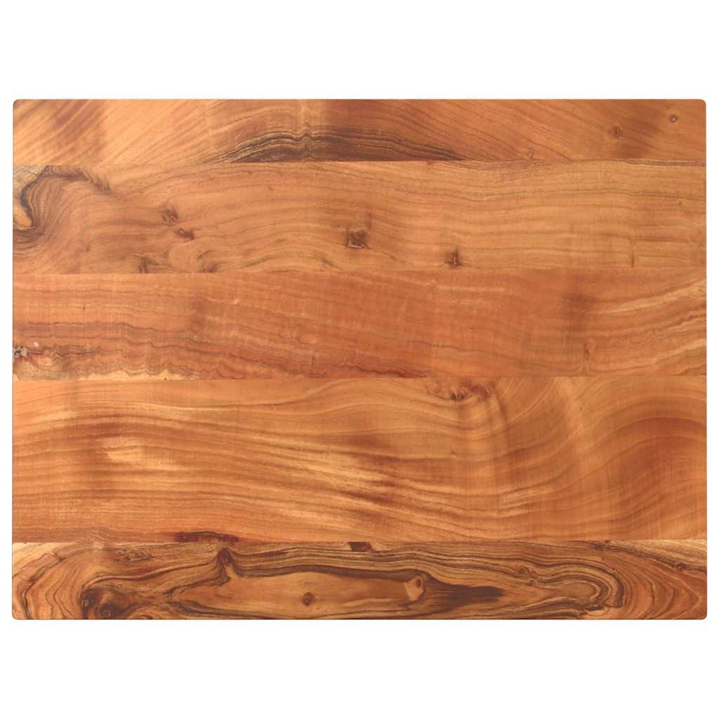 Table Top 80x60x3.8 cm Rectangular Solid Wood Acacia