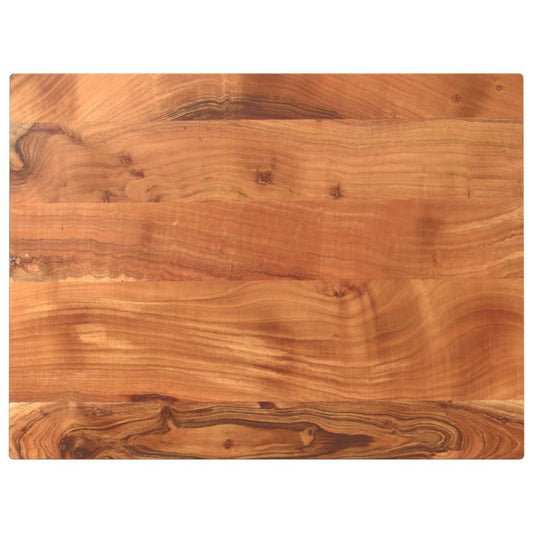 Table Top 80x70x3.8 cm Rectangular Solid Wood Acacia