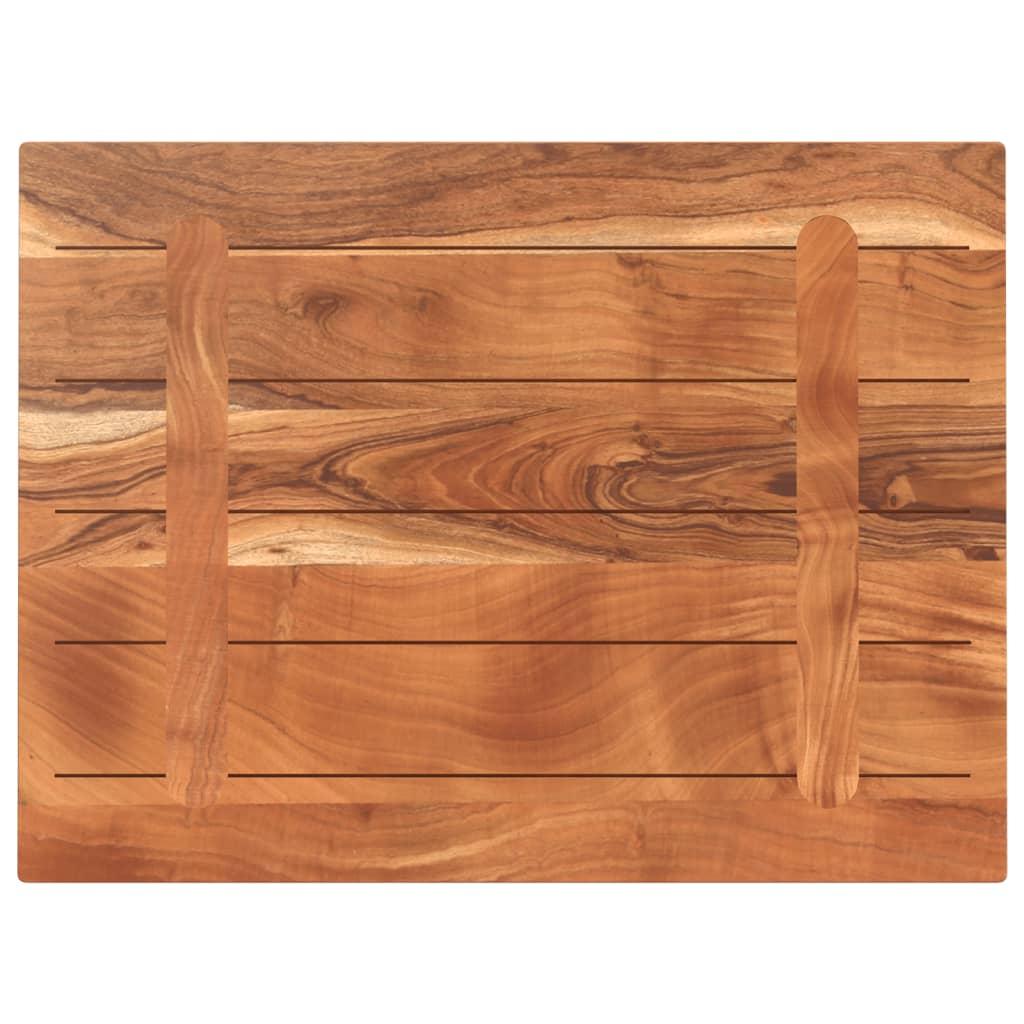 Table Top 90x70x3.8 cm Rectangular Solid Wood Acacia