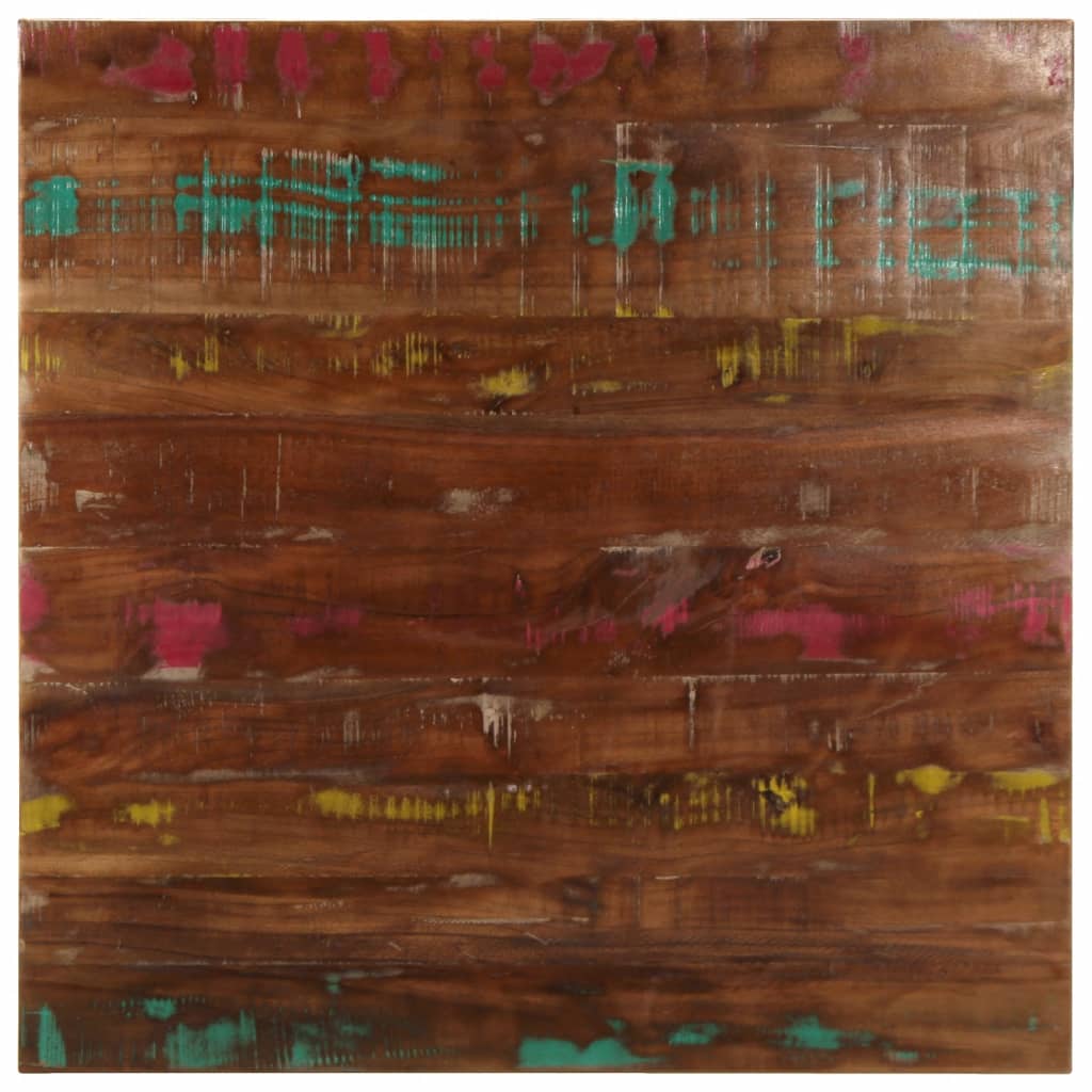 Table Top 80x80x1.5 cm Square Solid Wood Reclaimed