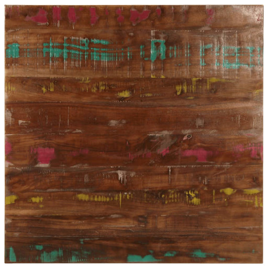 Table Top 80x80x2.5 cm Square Solid Wood Reclaimed