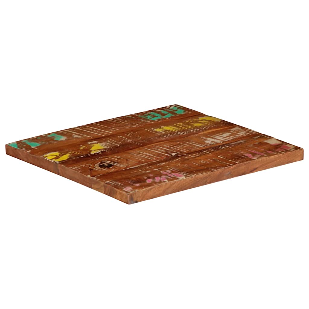 Table Top 50x50x3.8 cm Square Solid Wood Reclaimed