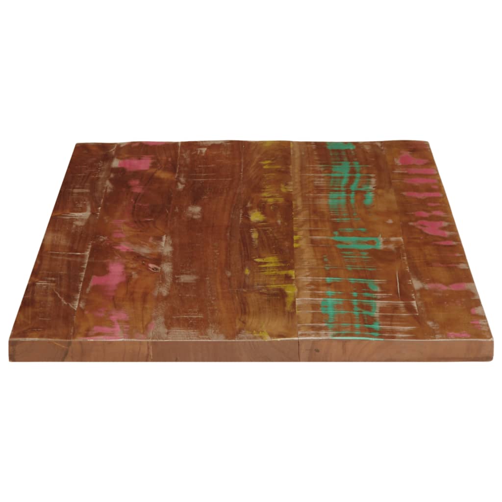 Table Top 80x50x3.8 cm Rectangular Solid Wood Reclaimed