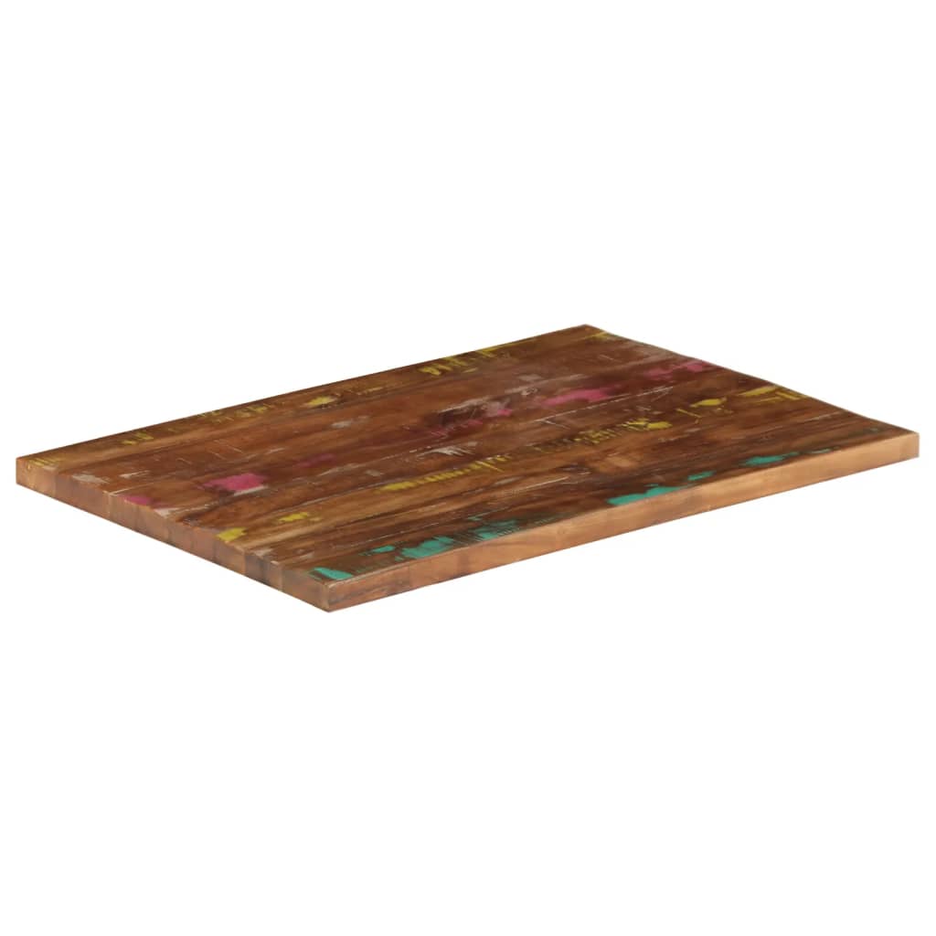Table Top 90x60x3.8 cm Rectangular Solid Wood Reclaimed