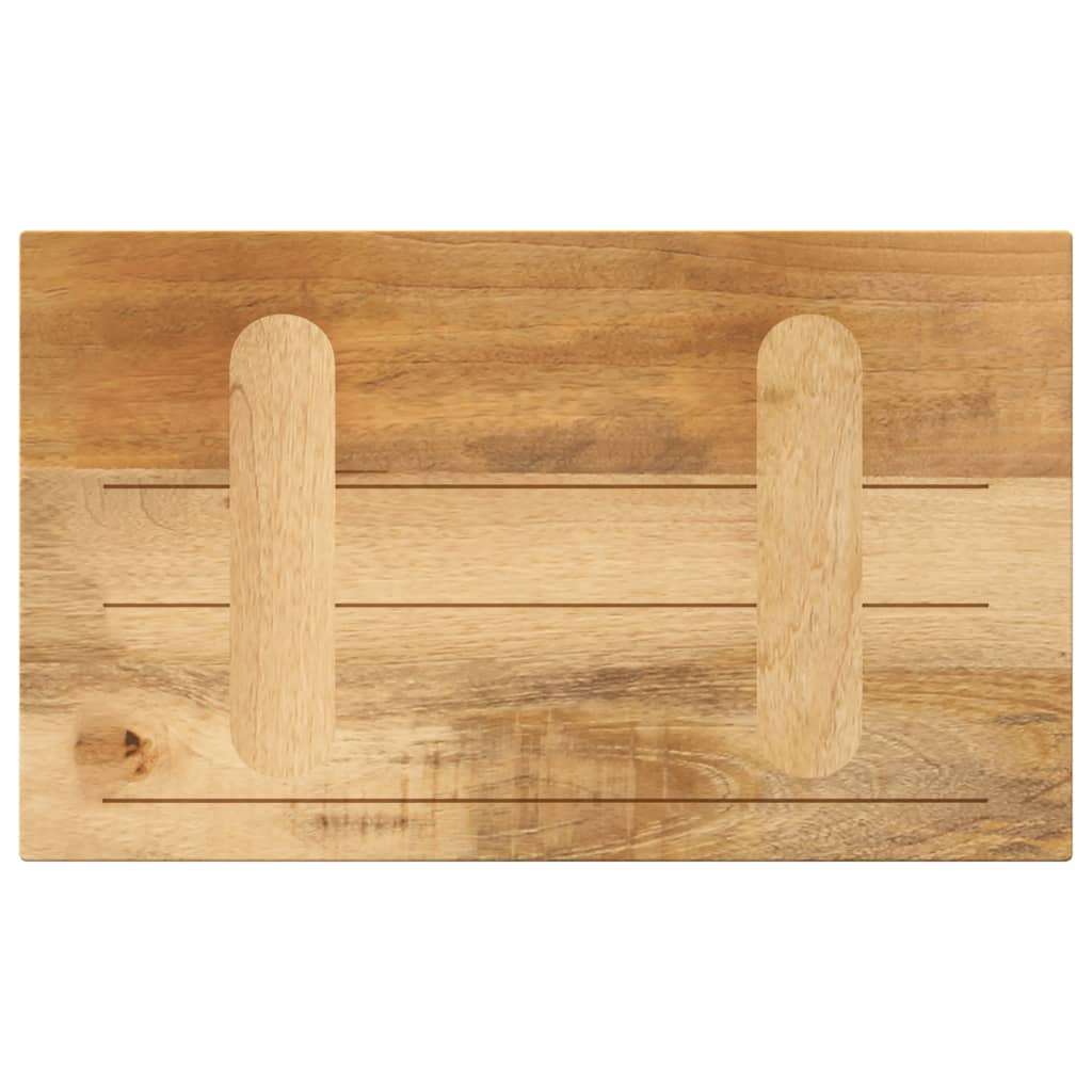 vidaXL Table Top 40x30x2.5 cm Rectangular Solid Wood Rough Mango