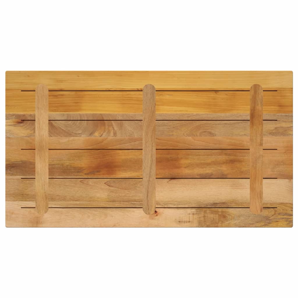 vidaXL Table Top 100x50x2.5 cm Rectangular Solid Wood Rough Mango