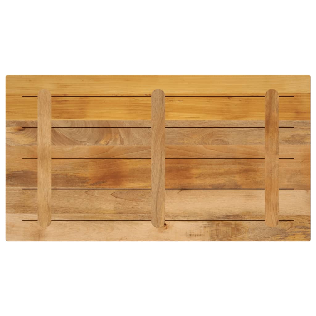 vidaXL Table Top 110x50x2.5 cm Rectangular Solid Wood Rough Mango