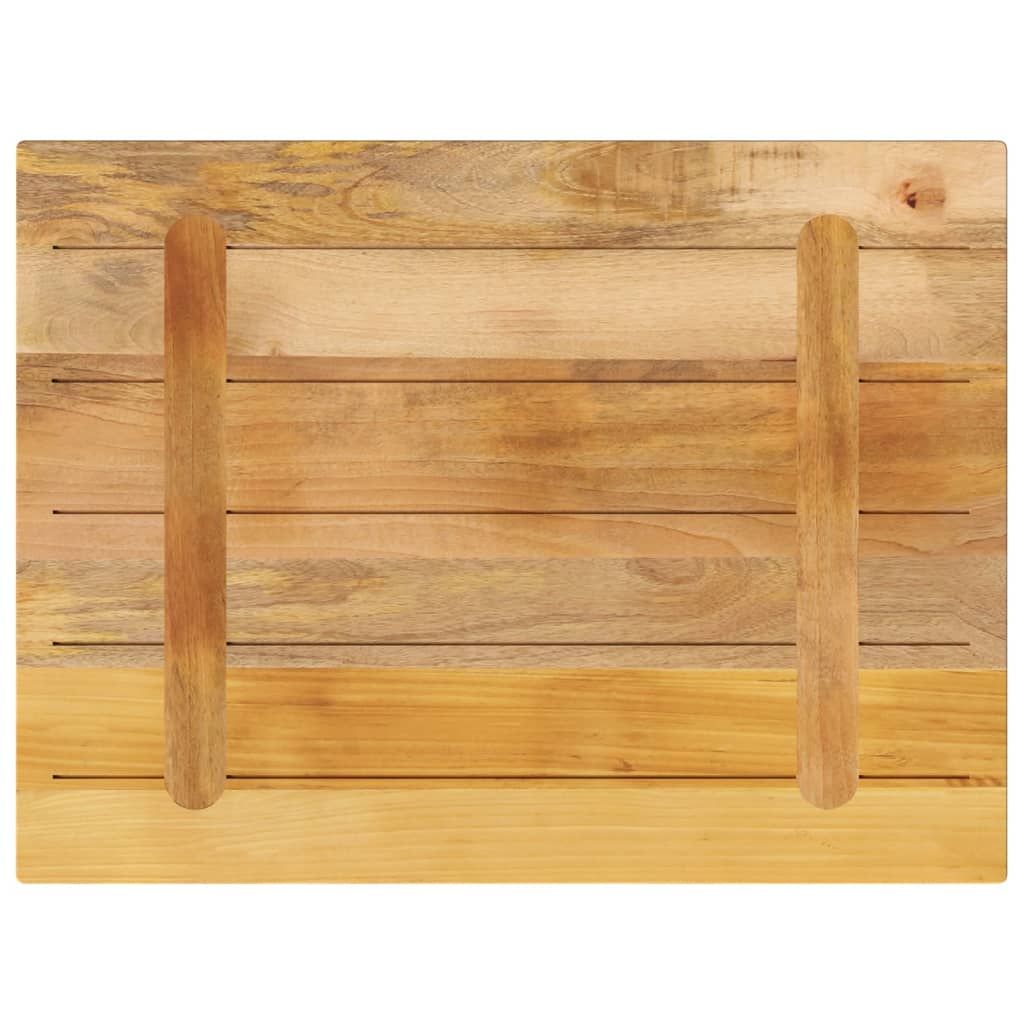 Table Top 80x70x2.5 cm Rectangular Solid Wood Rough Mango