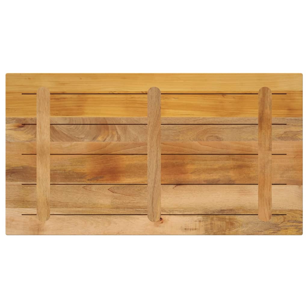 vidaXL Table Top 100x70x2.5 cm Rectangular Solid Wood Rough Mango