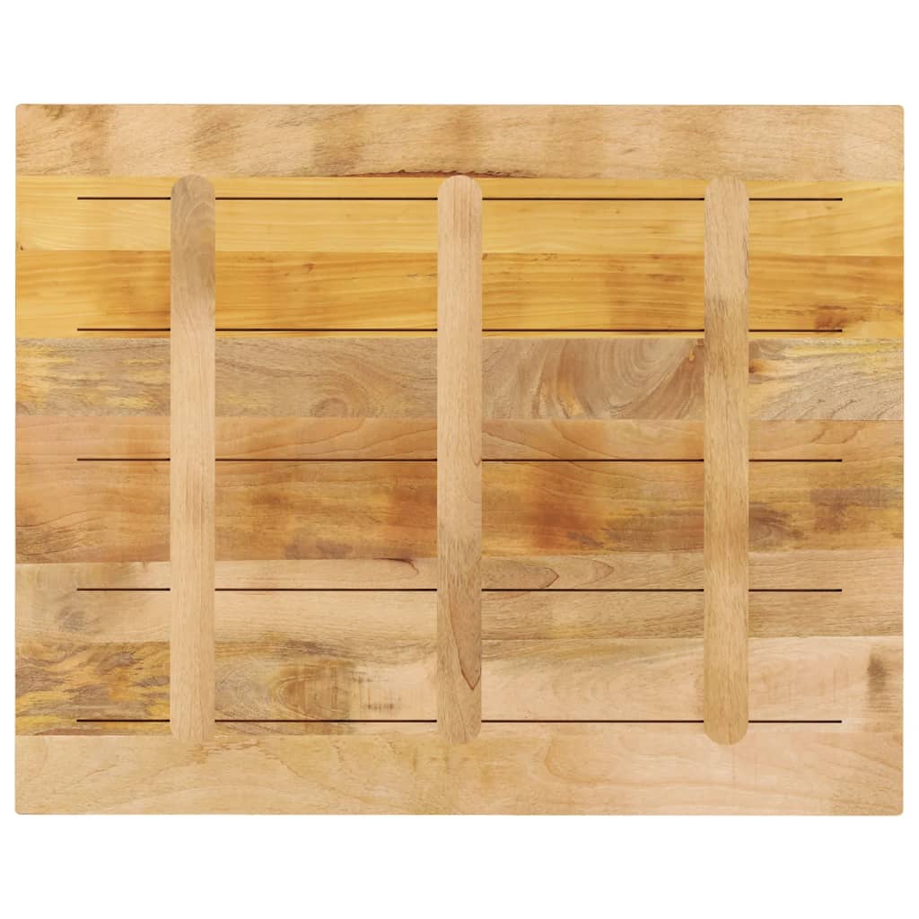 vidaXL Table Top 100x80x2.5 cm Rectangular Solid Wood Rough Mango