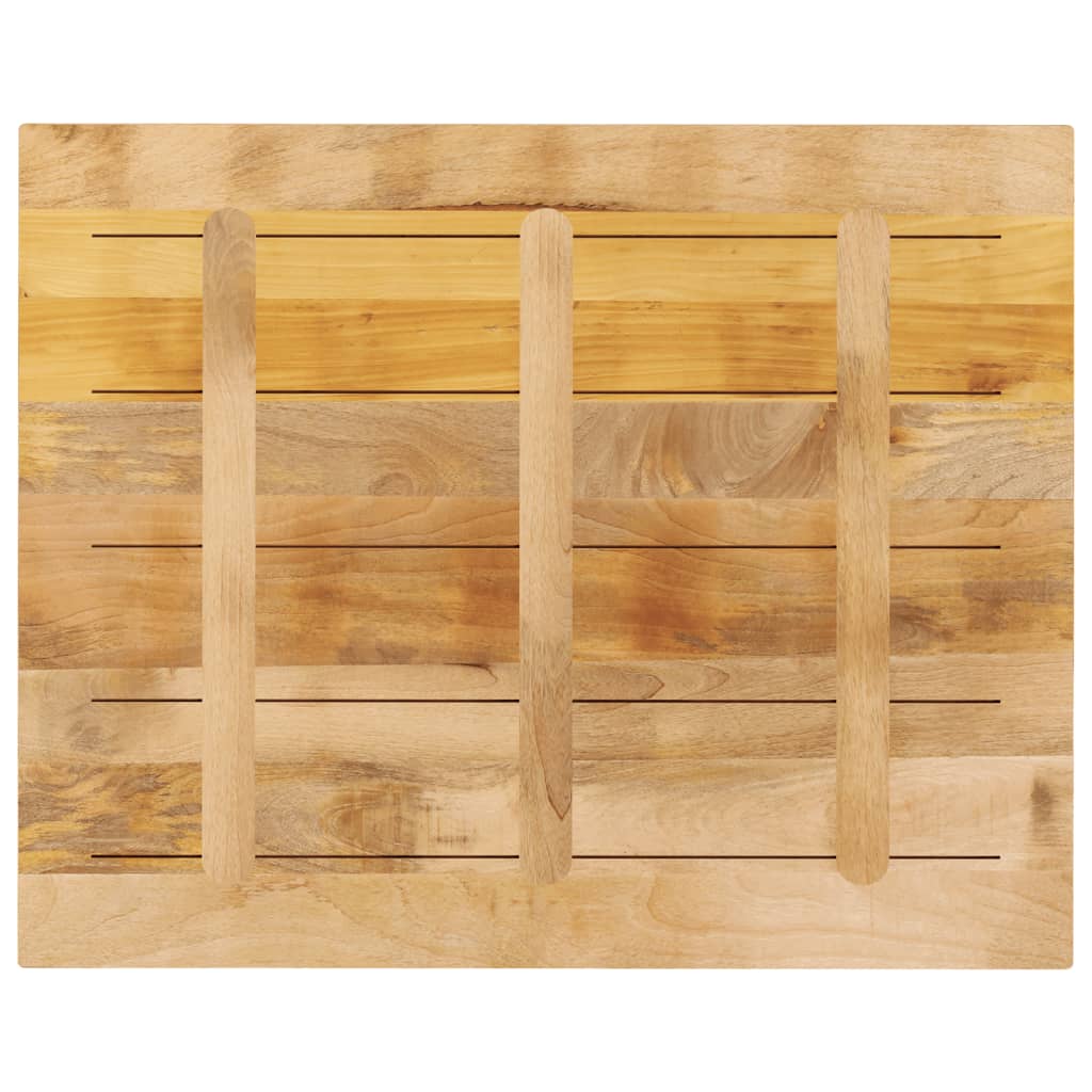 vidaXL Table Top 110x80x2.5 cm Rectangular Solid Wood Rough Mango