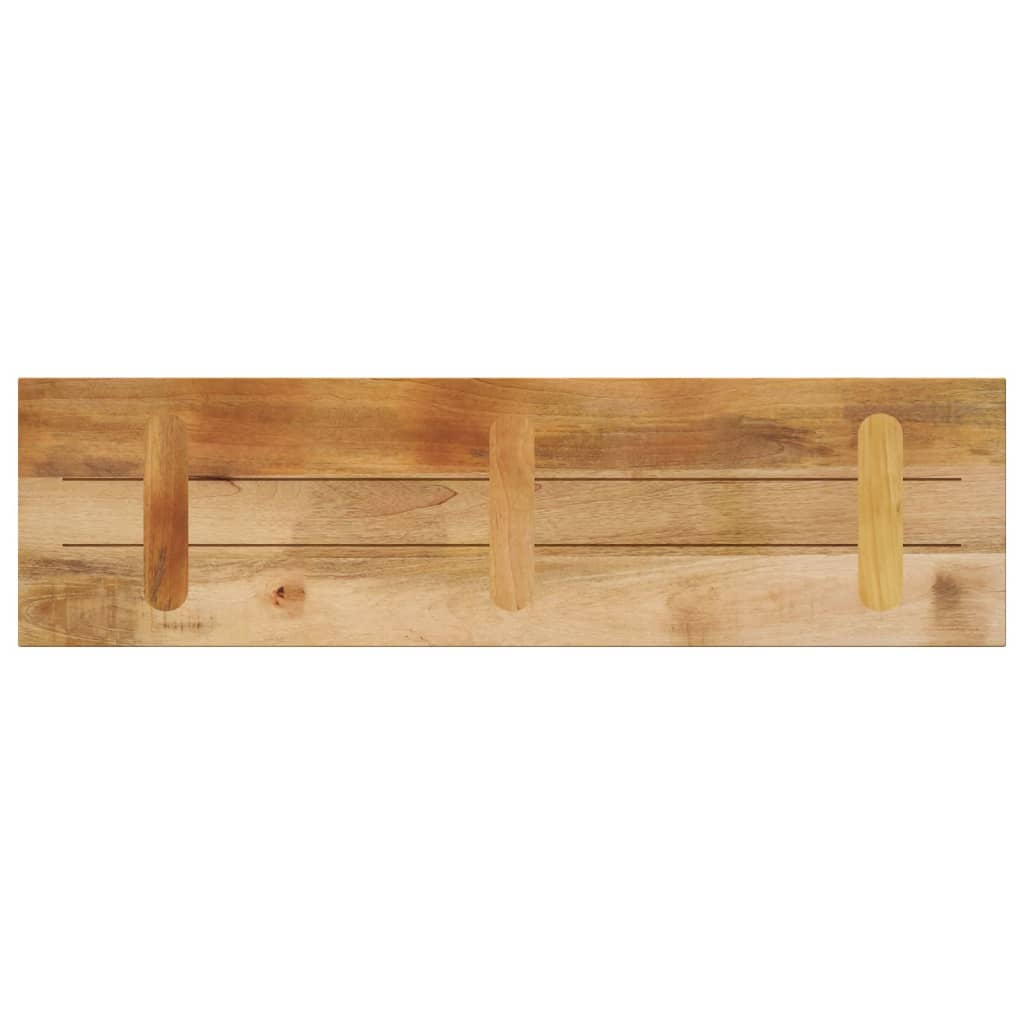 vidaXL Table Top 100x30x3.8 cm Rectangular Solid Wood Rough Mango