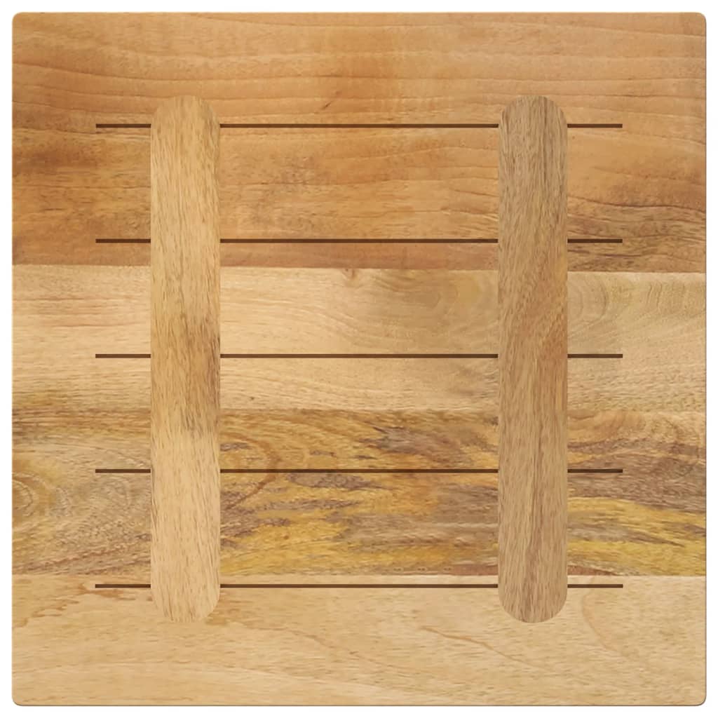 vidaXL Table Top 60x60x3.8 cm Square Solid Wood Rough Mango